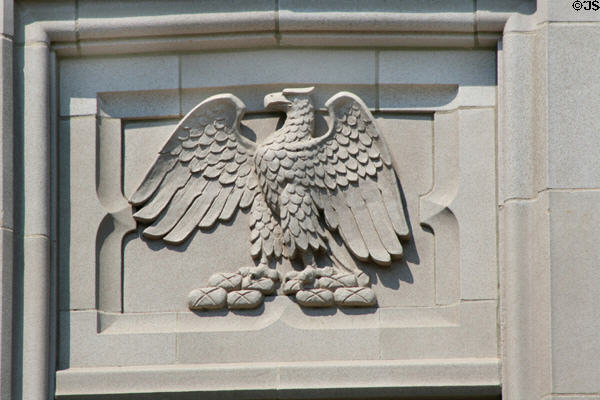 Terra Cotta eagle on New York Block. Helena, MT.