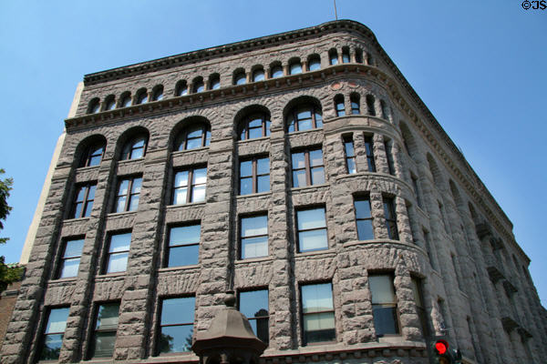T.C. Power Block (1889-92) (58 N. Last Chance Gulch). Helena, MT. Style: Romanesque Revival. Architect: Willetts & Ashley.