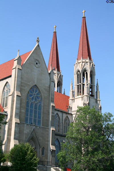Cathedral of Saint Helena (1908-14) (530 N. Ewing St.). Helena, MT. Style: Gothic Revival. Architect: A.O. Von Herbulis. On National Register.