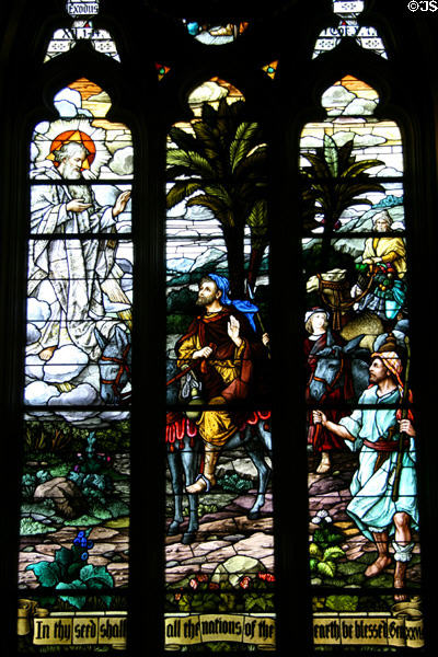 Three wise men stained glass window of Cathedral of Saint Helena. Helena, MT.