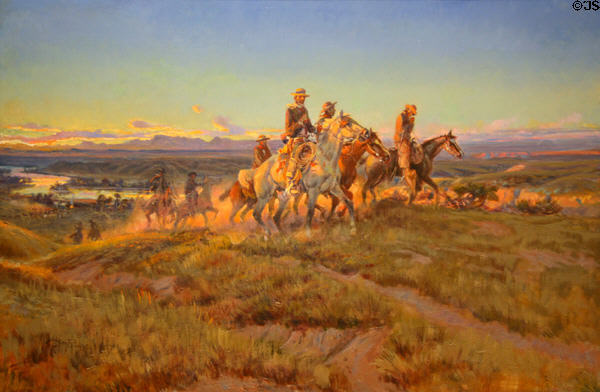 Men of the Open Range painting (1923) by Charles Marion Russell at Montana Historical Society museum. Helena, MT.
