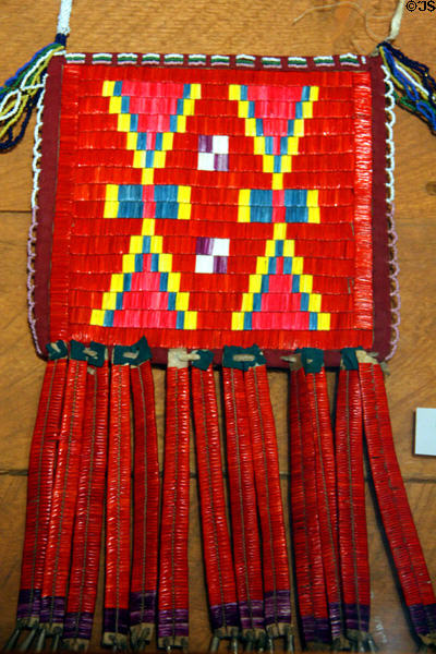 Sioux quillwork pouch (c1910) at Montana Historical Society museum. Helena, MT.
