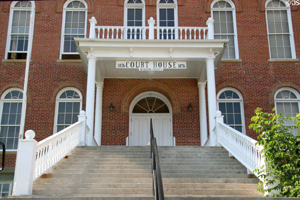 Entrance of Madison County Courthouse. Virginia City, MT.