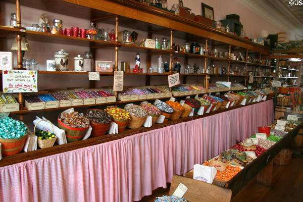 Array of candy in Cousins Candy Shop. Virginia City, MT.