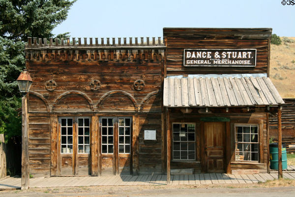 Dance & Stuart Store (1863, replica 1950 of original logs). Virginia City, MT.