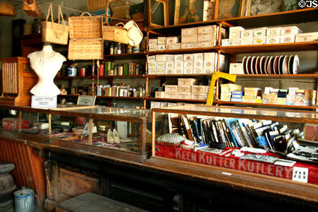 Actual inventory within E.L. Smith Store. Virginia City, MT.