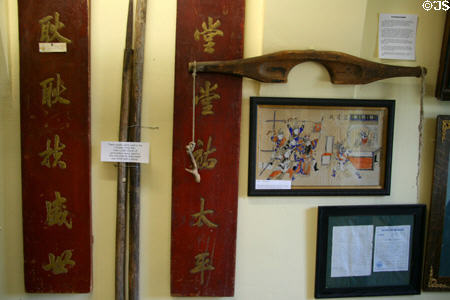 Chinese artifacts of town's Chinese community at Virginia City Museum. Virginia City, MT.