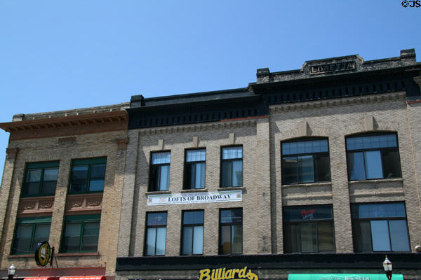 McKone (1905) & Loretta (1912) heritage blocks (206-12Broadway). Fargo, ND.