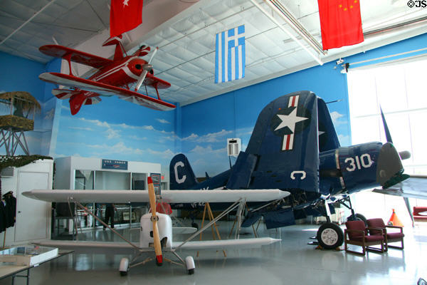 Overview of aircraft collection of Fargo Air Museum. Fargo, ND.