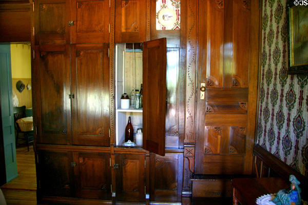 Cabinets in dining room of Talmadge house at Stuhr Museum. Grand Island, NE.
