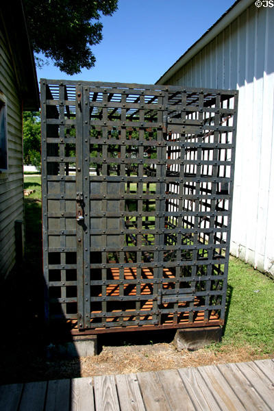 Outdoor jail cage at Stuhr Museum. Grand Island, NE.