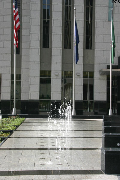 Granite fountain at One First National Center. Omaha, NE.