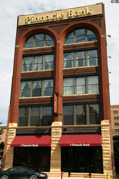 A.K. Riley Building (1888) now Pinnacle Bank (1016 Douglas On-The-Mall). Omaha, NE.