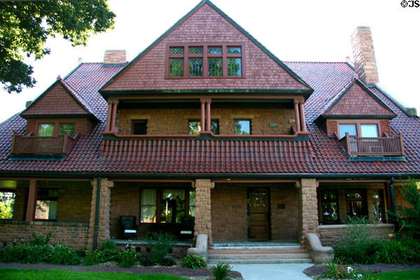 G.W. Frank House (1889). Kearney, NE. Style: Richardsonian Romanesque. Architect: George Frank Jr.. On National Register.