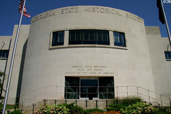 Nebraska State Historical Society building (1500 R St.). Lincoln, NE. On National Register.