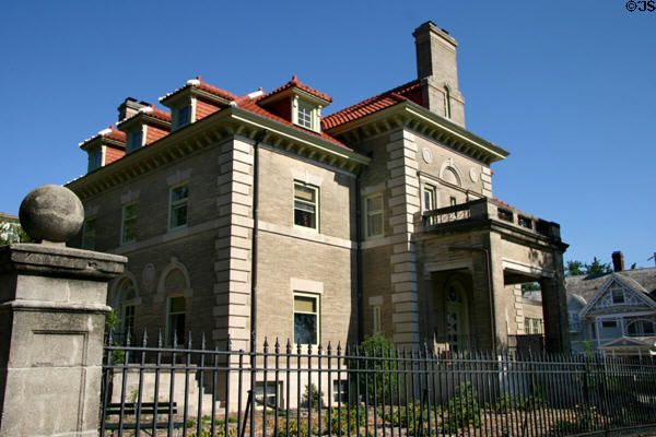 William Henry Ferguson house (1909-11) (700 South 16th St.) run by Nebraska State Historical Society. Lincoln, NE. Style: Second Renaissance Revival. Architect: Searles, Hirsh & Gavin. On National Register.