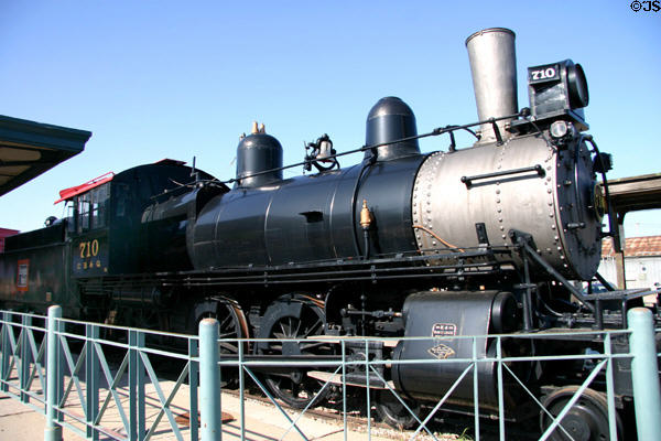 Chicago, Burlington & Quincy steam locomotive 710 on display at Lincoln Station. Lincoln, NE. On National Register.