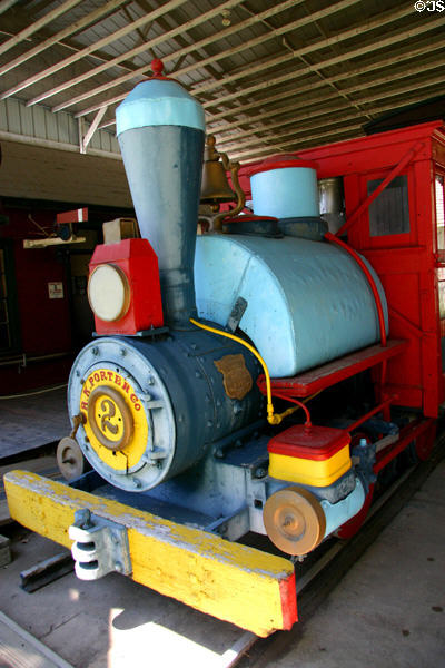 Saddleback steam engine (1888) by H.K. Porter Locomotive Works of Pittsburg, PA, at Warp Pioneer Village. Minden, NE.