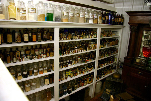 Antique pharmacy at Warp Pioneer Village. Minden, NE.