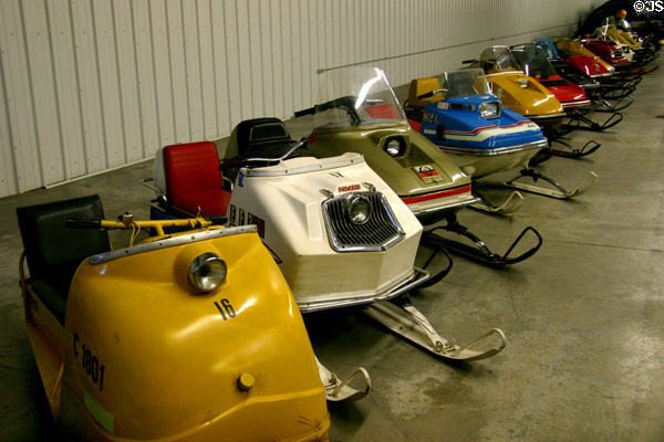 Collection of antique personal snowmobiles at Warp Pioneer Village. Minden, NE.