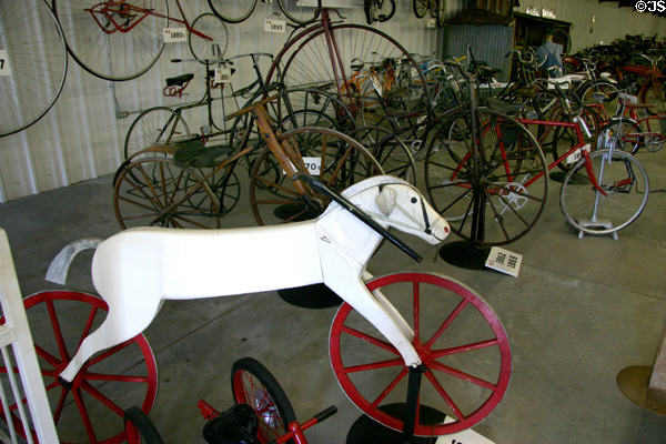 Collection of antique bicycles at Warp Pioneer Village. Minden, NE.