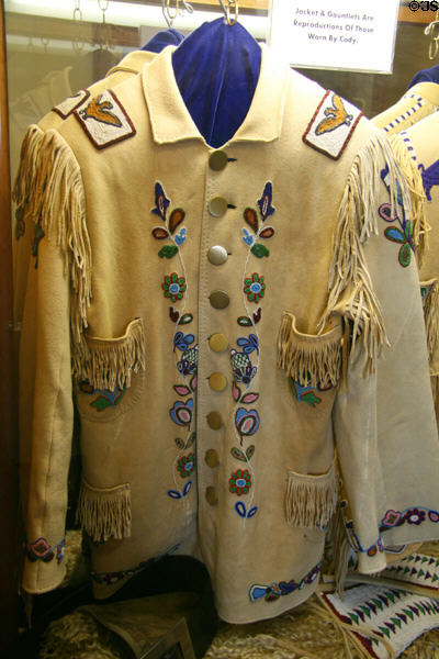 Reproduction of embroidered jacket worn by W.F. Cody at Scout's Rest. North Platte, NE.