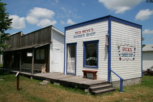 Dick's Barber Shop (1900) moved to Lincoln County Historical Museum. North Platte, NE.