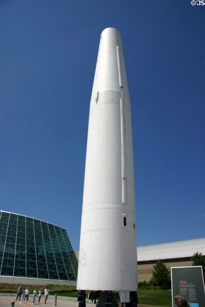 Thor IRBM missile (1959-1963) by Douglas Aircraft at Strategic Air Command Museum. Ashland, NE.
