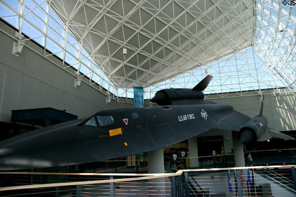 SR-71A Blackbird in entry lobby of Strategic Air Command Air & Space Museum. Ashland, NE.
