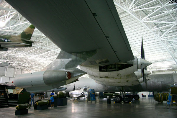B-36J Peacemaker with Six pusher-type prop engines & four turbojets at Strategic Air Command Museum. Ashland, NE.