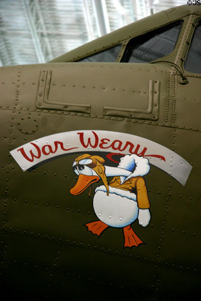 C-47A Skytrain nose art War Weary duck at Strategic Air Command Museum. Ashland, NE.
