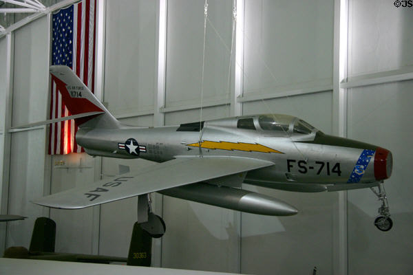 Republic F-84F Thunderstreak fighter bomber (1948-70) at Strategic Air Command Museum. Ashland, NE.