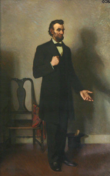 Painting of Abraham Lincoln by Alexander James in New Hampshire State House Representatives Hall. Concord, NH.