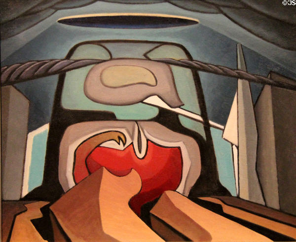 Untitled #21 painting (c1940) by Lawren Harris of Canada at Currier Museum of Art. Manchester, NH.