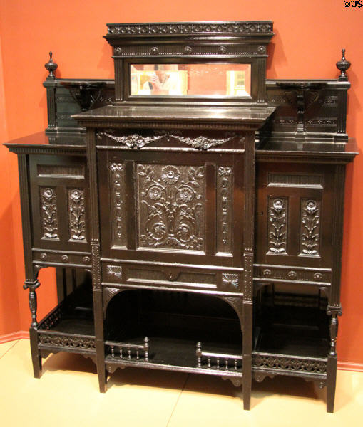 Étagère (c1885) by Bancroft & Dyer Furniture Co. of Boston, MA at Currier Museum of Art. Manchester, NH.