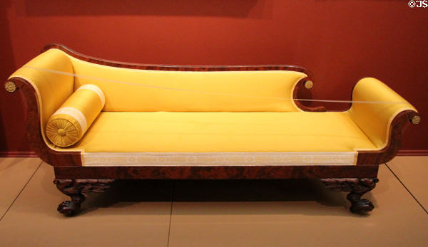 Classical Grecian Couch (1820-5) by unknown at Currier Museum of Art. Manchester, NH.