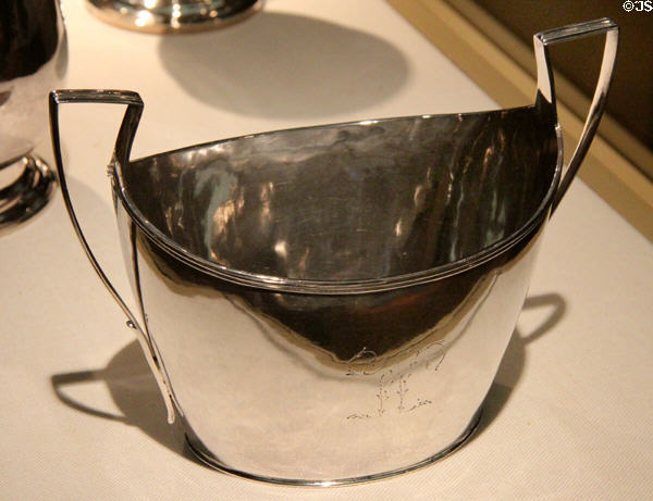 Silver sugar bowl, (c1800) by Stephen Hardy of Portsmouth, NH at Currier Museum of Art. Manchester, NH.