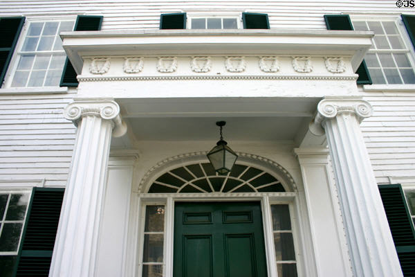 Goodwin Mansion (c1811) moved to Strawbery Banke. Portsmouth, NH. Style: Greek revival.