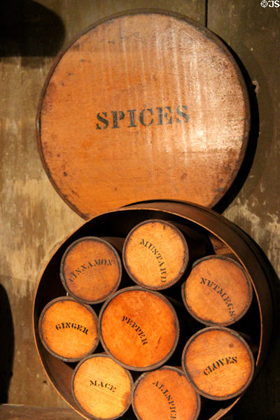 Spice box in Garrison house at Woodman Museum. Dover, NH.