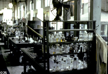 Chemistry lab at Thomas Edison Laboratory National Historic Site. West Orange, NJ.