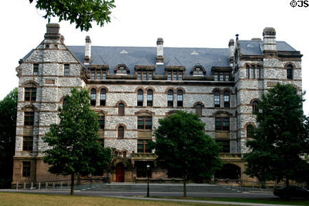 Witherspoon Hall (1875-7) on Princeton campus. Princeton, NJ. Style: Victorian Romanesque. Architect: William Appleton Potter & Robert Henderson Robertson.