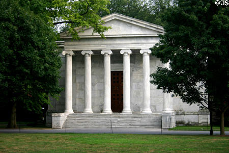 Clio & Whig Halls (1893) on Princeton campus. Princeton, NJ. Style: Greek Revival. Architect: Arthur Page Brown + Stratton & Ellingwood.