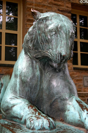 Nassau Hall Tiger, one of many of Princeton's mascot. Princeton, NJ.