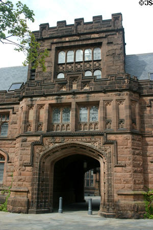 Gateway of East Pyne Hall on Princeton campus. Princeton, NJ.