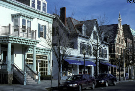 Commerce on Nassau Street at edge of Princeton campus. Princeton, NJ.