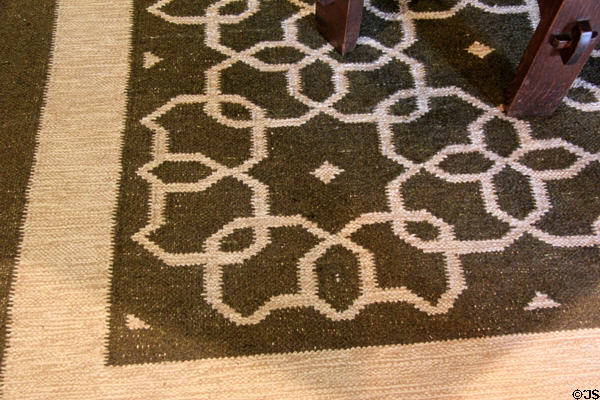 Living room carpets at Stickley Museum at Craftsman Farms. Morris Plains, NJ.
