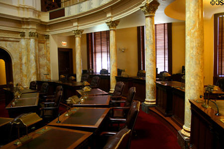 Senate chamber of New Jersey Capitol. Trenton, NJ.