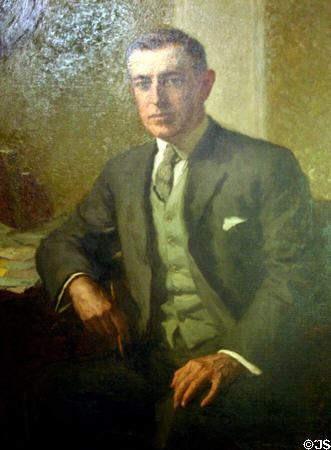 Portrait of Woodrow Wilson (1856-1924) in New Jersey Capitol. Trenton, NJ.
