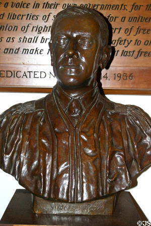Bust of Woodrow Wilson by Blanche Nevin in New Jersey Capitol. Trenton, NJ.
