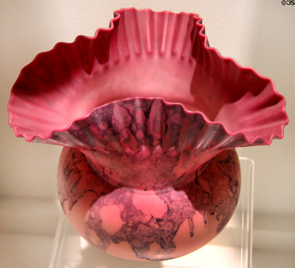 Agata glass vase (c1887) by New England Glass Co. of Cambridge, MA at Museum of American Glass. Milville, NJ.